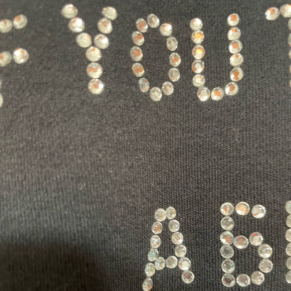 Rhinestone Lettered Mother Daughter Humor Tee-sz Med - Picture 6 of 6